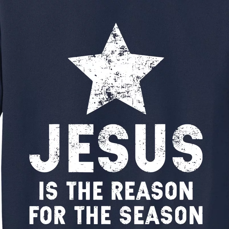 Girls Jesus Is The Reason For The Season Christmas Christian Tall Sweatshirt