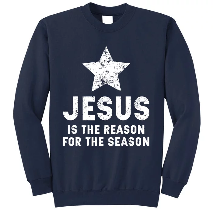 Girls Jesus Is The Reason For The Season Christmas Christian Tall Sweatshirt