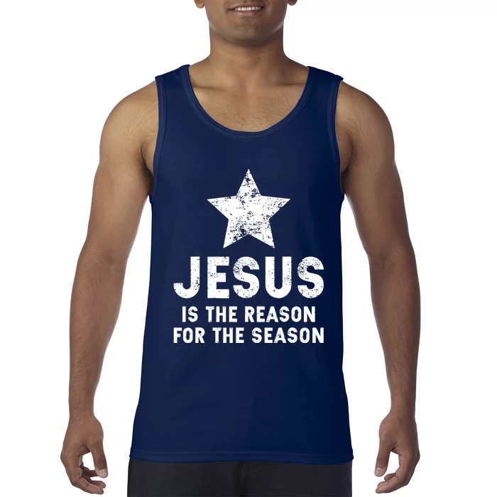 Girls Jesus Is The Reason For The Season Christmas Christian Tank Top