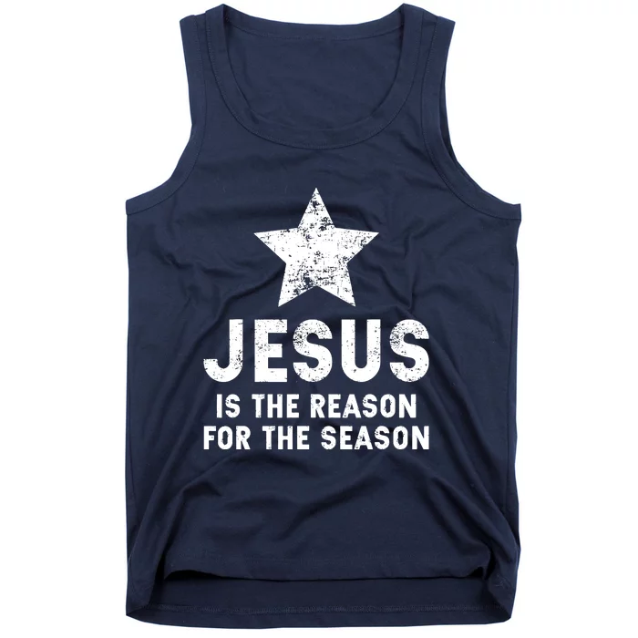 Girls Jesus Is The Reason For The Season Christmas Christian Tank Top