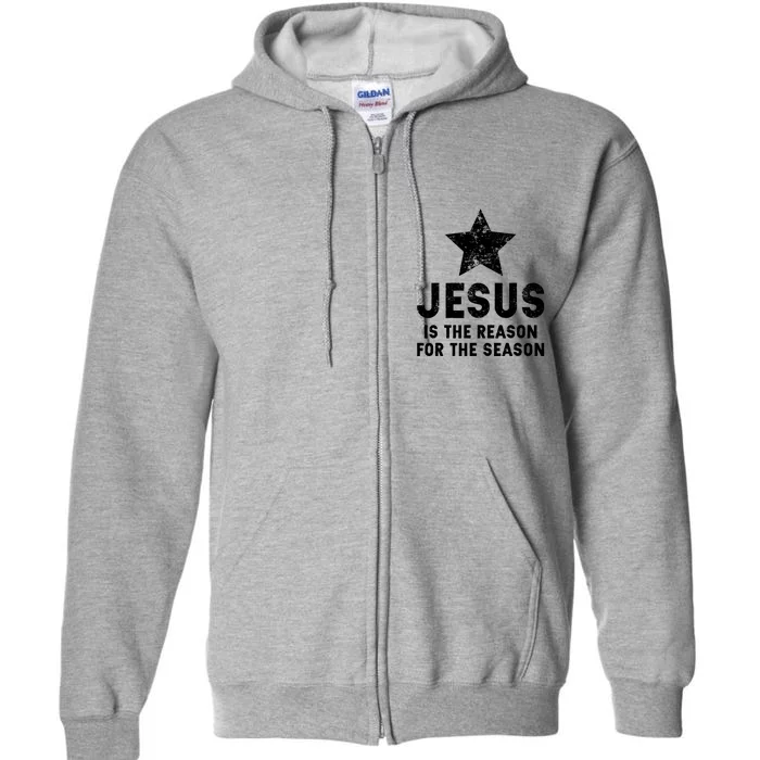 Girls Jesus Is The Reason For The Season Christmas Christian Full Zip Hoodie