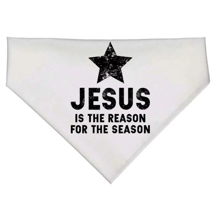 Girls Jesus Is The Reason For The Season Christmas Christian USA-Made Doggie Bandana