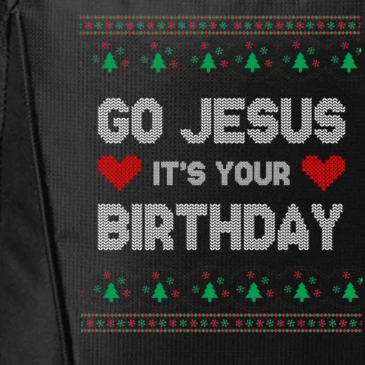 Go Jesus It's Your Birthday Ugly Christmas Party City Backpack