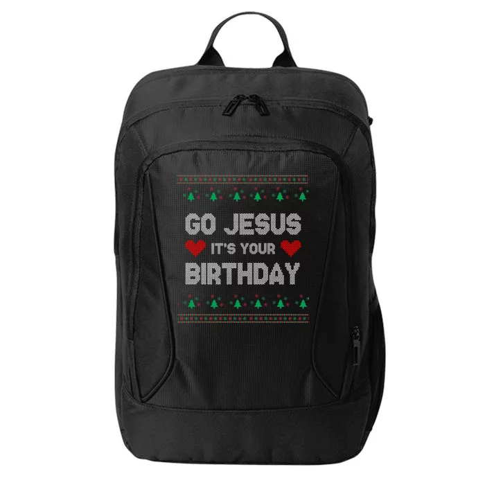 Go Jesus It's Your Birthday Ugly Christmas Party City Backpack