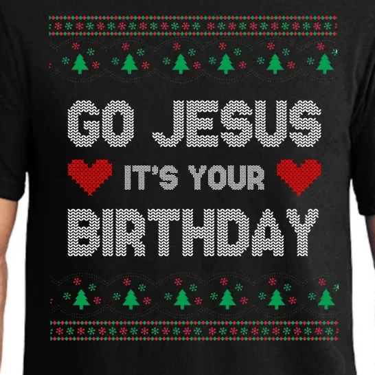 Go Jesus It's Your Birthday Ugly Christmas Party Pajama Set