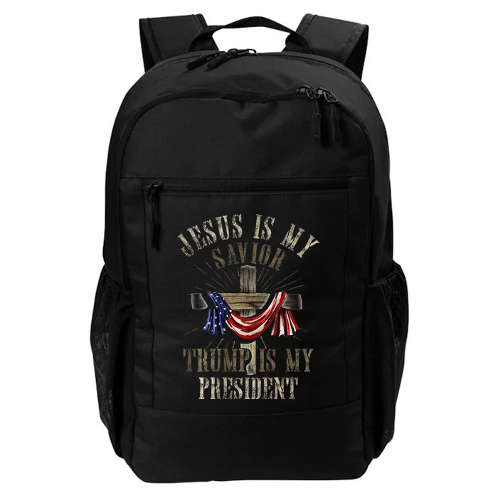 God Jesus Is My Savior Trump Is My President 2024 Christian Daily Commute Backpack