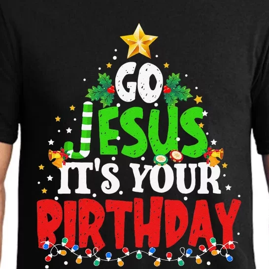 Go Jesus Its Your Birthday Christmas Family Matching Pajama Pajama Set