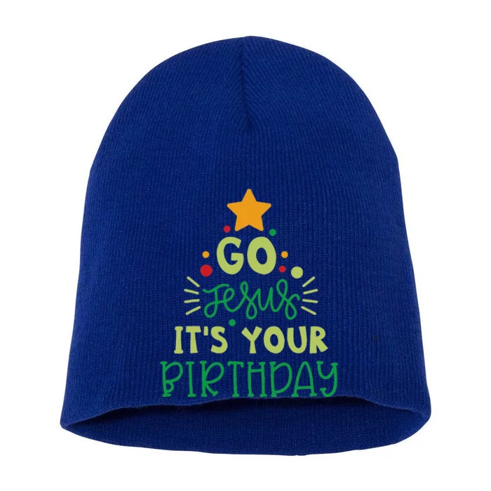 Go Jesus Its Your Birthday Christmas For Funny Funny Short Acrylic Beanie