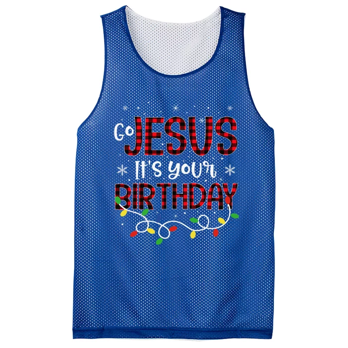 Go Jesus Its Your Birthday Christmas Xmas Holiday Funny Mesh Reversible Basketball Jersey Tank