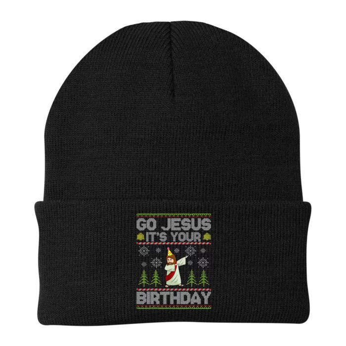 Go Jesus It's Your Birthday Ugly Xmas Sweater Knit Cap Winter Beanie