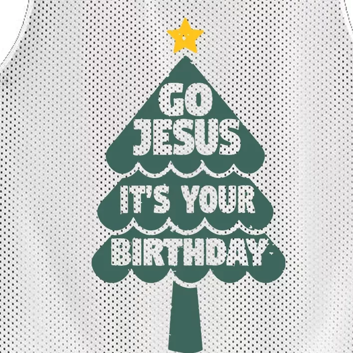 Go Jesus Its Your Birthday Shirts Funny Christmas Christian Mesh Reversible Basketball Jersey Tank