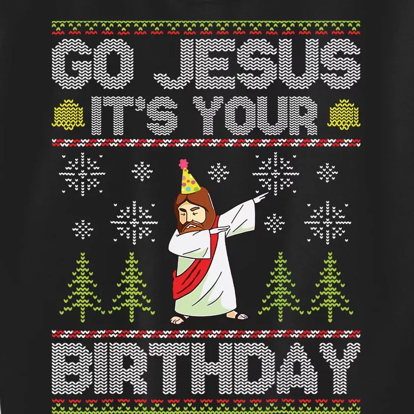 Go Jesus Its Your Birthday Ugly Christmas Sweater Funny Kids Sweatshirt