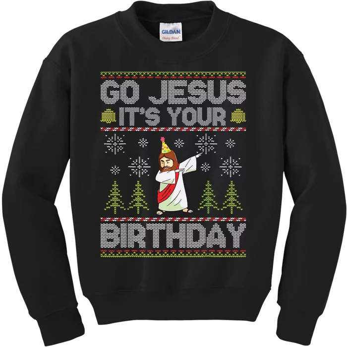 Go Jesus Its Your Birthday Ugly Christmas Sweater Funny Kids Sweatshirt