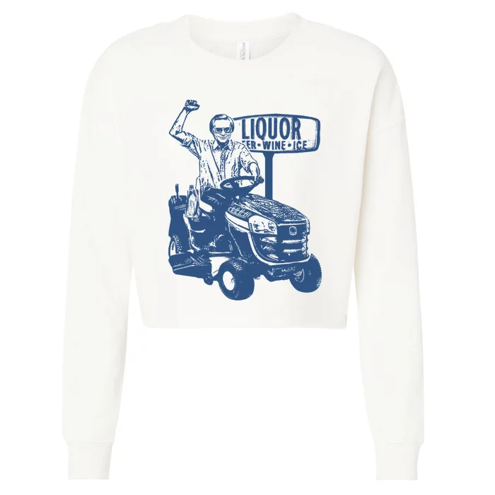 George Jones Lawn Mower Cropped Pullover Crew