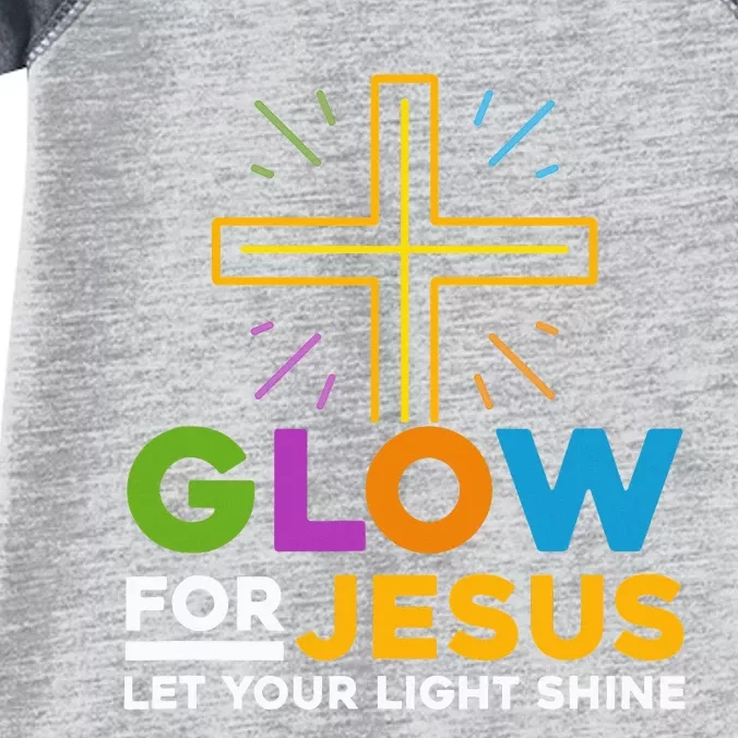 Glowfor Jesus Let Your Light Shine Faith Cross Christian Infant Baby Jersey Bodysuit