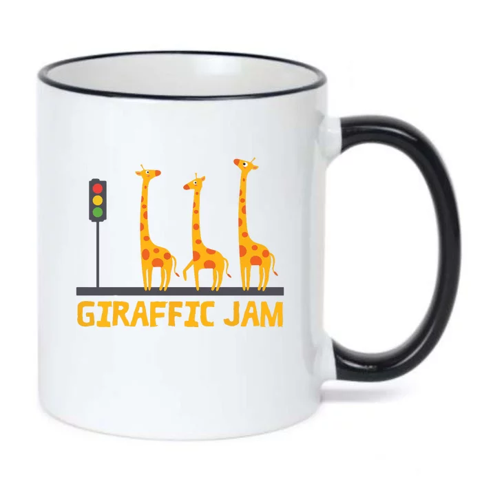 Giraffic Jam Shirts For Who Loves Giraffes Black Color Changing Mug