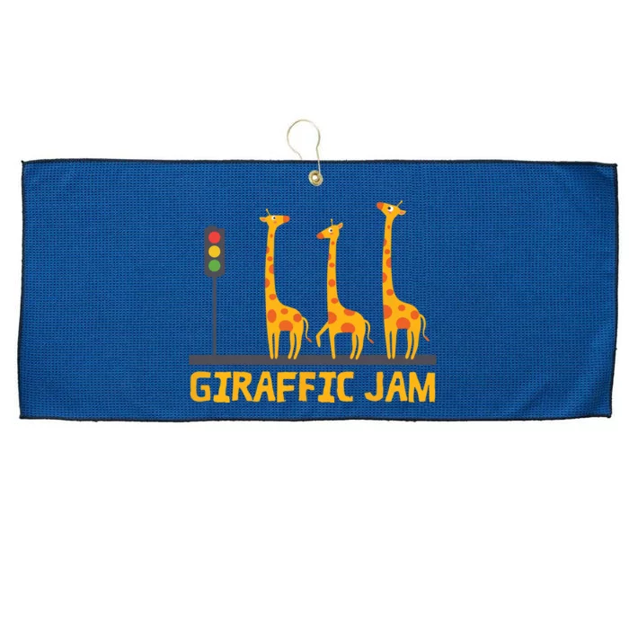 Giraffic Jam Shirts For Who Loves Giraffes Large Microfiber Waffle Golf Towel