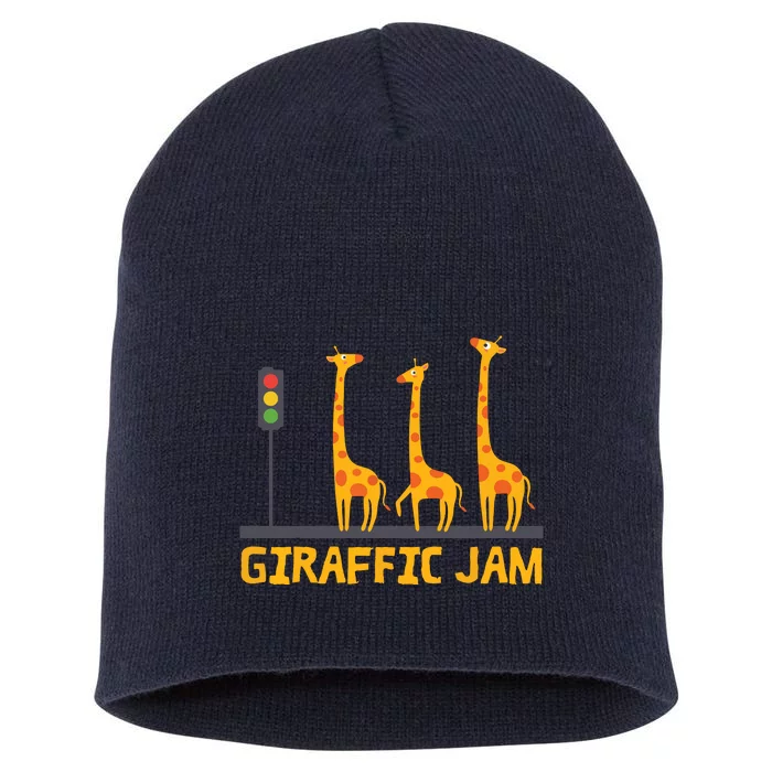 Giraffic Jam Shirts For Who Loves Giraffes Short Acrylic Beanie