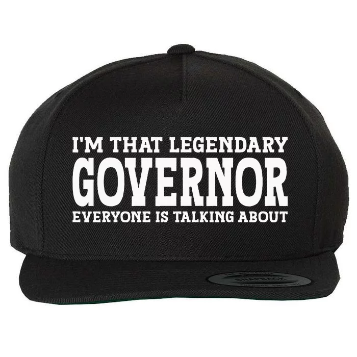 Governor Job Title Employee Funny Worker Profession Governor Wool Snapback Cap