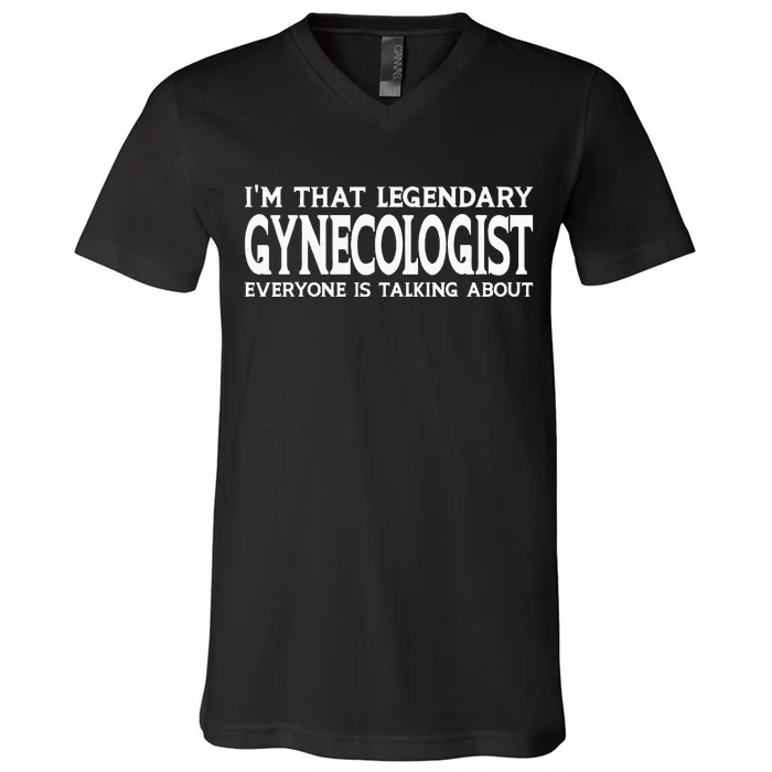 Gynecologist Job Title Employee Funny Worker Gynecologist V-Neck T-Shirt