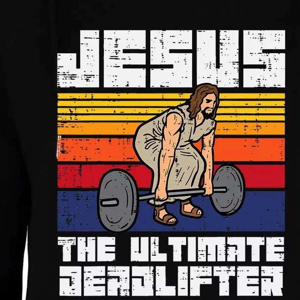 Gym Jesus Ultimate Deadlifter Christian Workout Womens Funnel Neck Pullover Hood