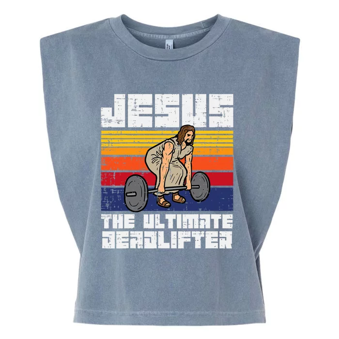 Gym Jesus Ultimate Deadlifter Christian Workout Garment-Dyed Women's Muscle Tee