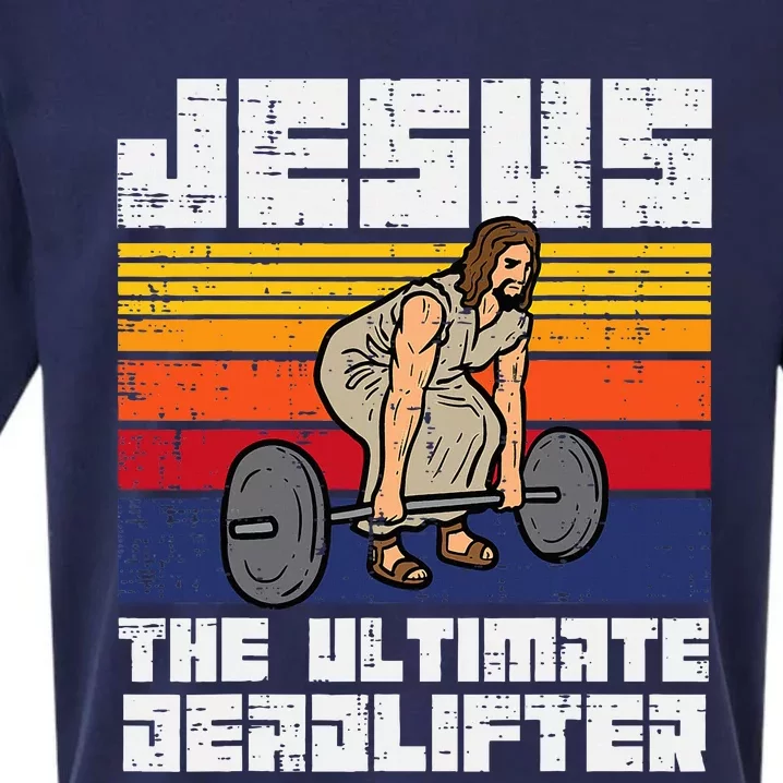 Gym Jesus Ultimate Deadlifter Christian Workout Sueded Cloud Jersey T-Shirt