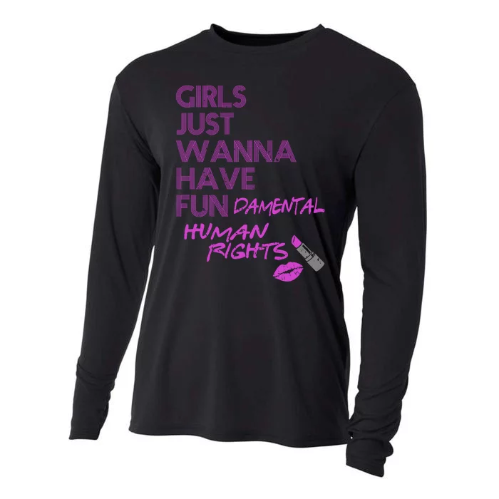 Girls Just Wanna Have Fundamental Human Rights Cooling Performance Long Sleeve Crew