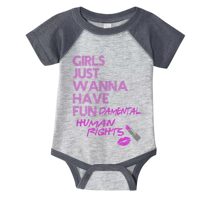 Girls Just Wanna Have Fundamental Human Rights Infant Baby Jersey Bodysuit