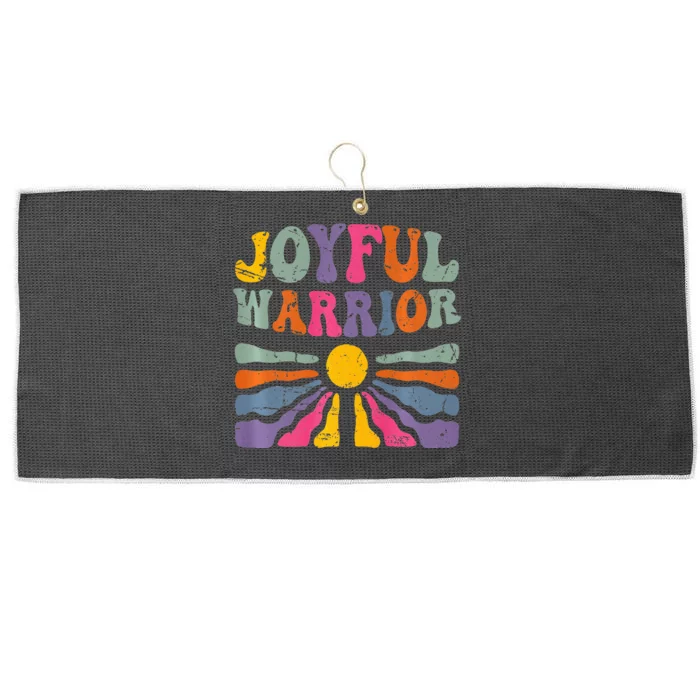 Groovy Joyful Warrior Kamala 2024 Joyful Warrior Waltz Large Microfiber Waffle Golf Towel