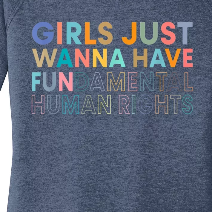 Girls Just Wanna Have Fundamental Rights Women's Perfect Tri Tunic Long Sleeve Shirt