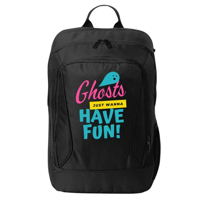 Ghosts Just Wanna Have Fun Cute Halloween City Backpack