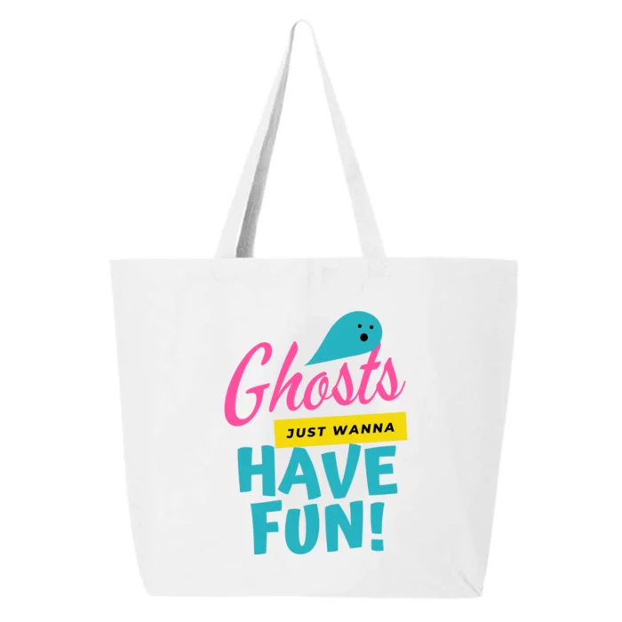 Ghosts Just Wanna Have Fun Cute Halloween 25L Jumbo Tote