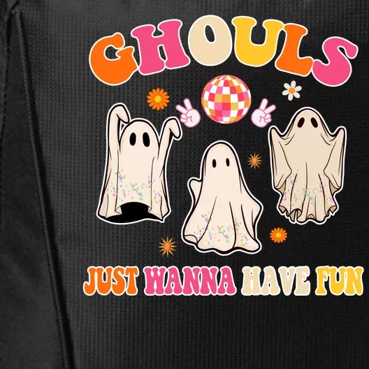 Ghouls Just Wanna Have Fun Halloween Groovy Ghost City Backpack