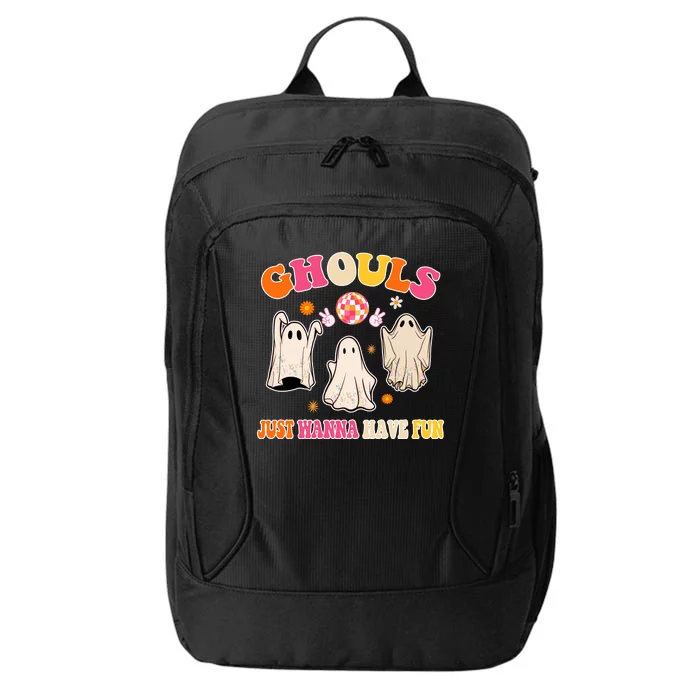 Ghouls Just Wanna Have Fun Halloween Groovy Ghost City Backpack