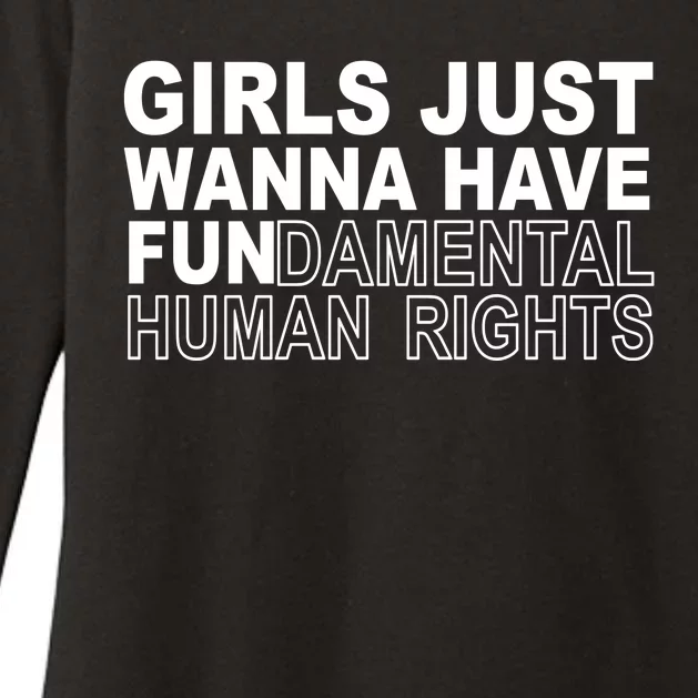 Girls Just Wanna Have Fundamental Human Rights Womens CVC Long Sleeve Shirt