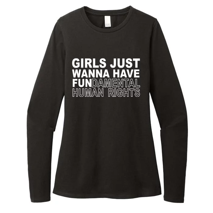 Girls Just Wanna Have Fundamental Human Rights Womens CVC Long Sleeve Shirt