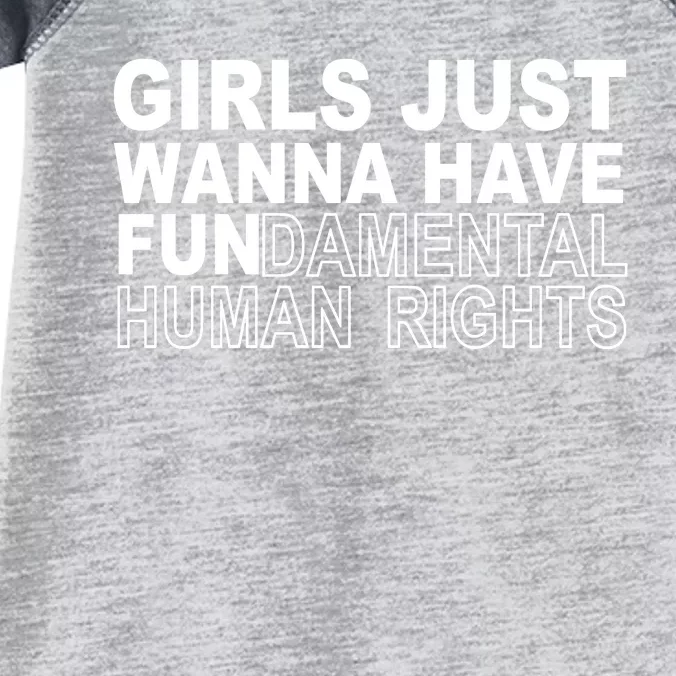 Girls Just Wanna Have Fundamental Human Rights Infant Baby Jersey Bodysuit