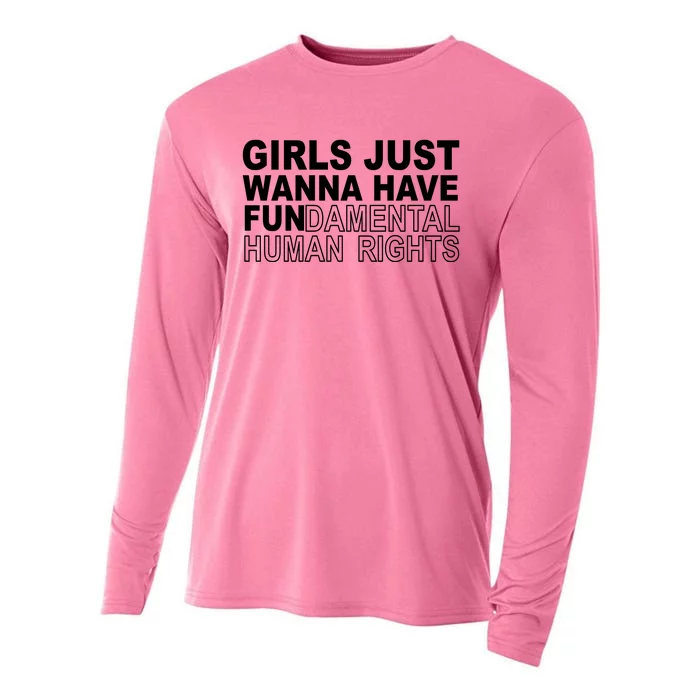 Girls Just Wanna Have Fundamental Human Rights Cooling Performance Long Sleeve Crew