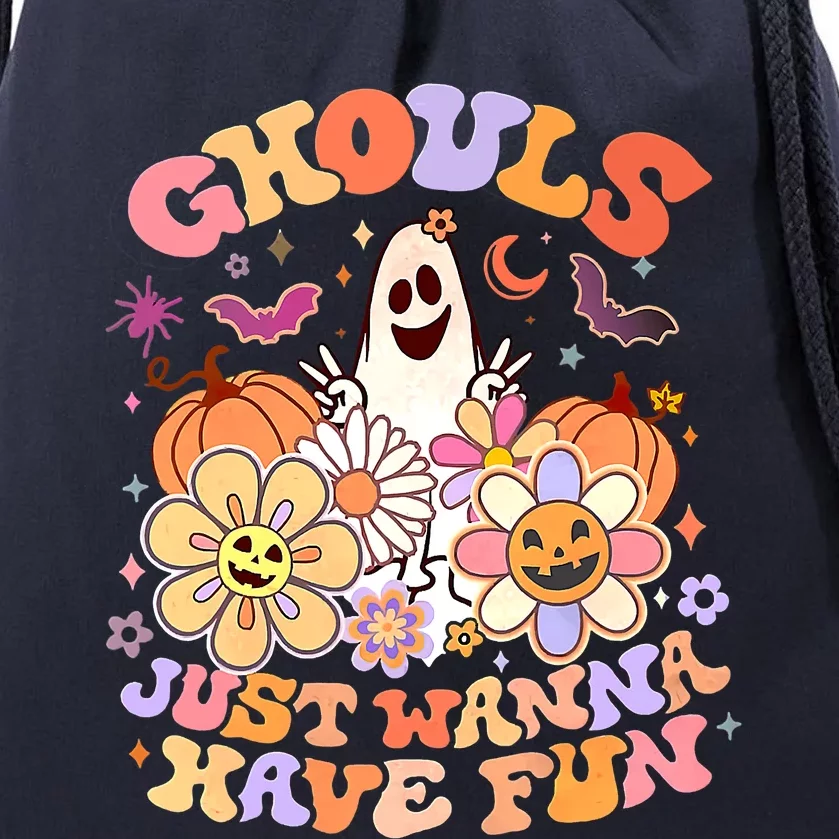 ghouls just wanna have fun Halloween Horror scary Movie fan Drawstring Bag