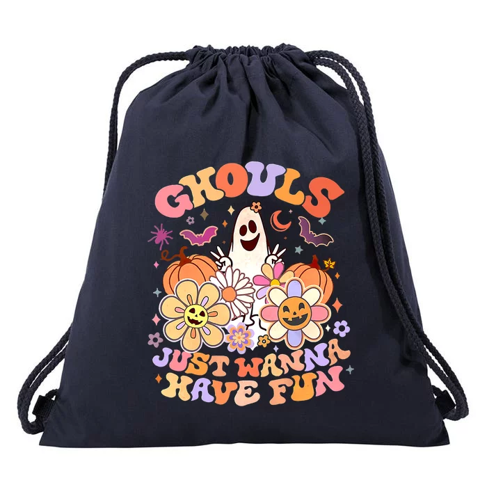 ghouls just wanna have fun Halloween Horror scary Movie fan Drawstring Bag