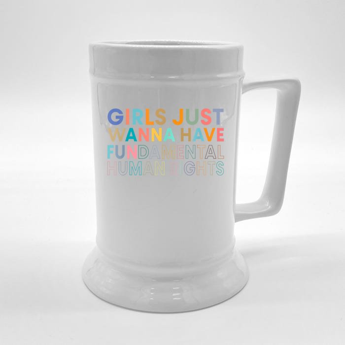 Girls Just Wanna Have Fundamental Rights Front & Back Beer Stein