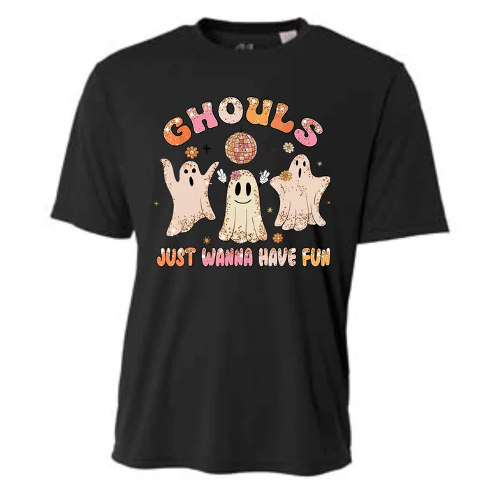 Ghouls Just Wanna Have Fun Halloween Ghost Costume Retro Meaningful Gift Cooling Performance Crew T-Shirt