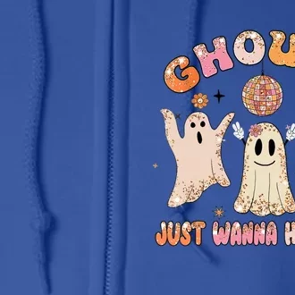 Ghouls Just Wanna Have Fun Halloween Ghost Costume Retro Meaningful Gift Full Zip Hoodie