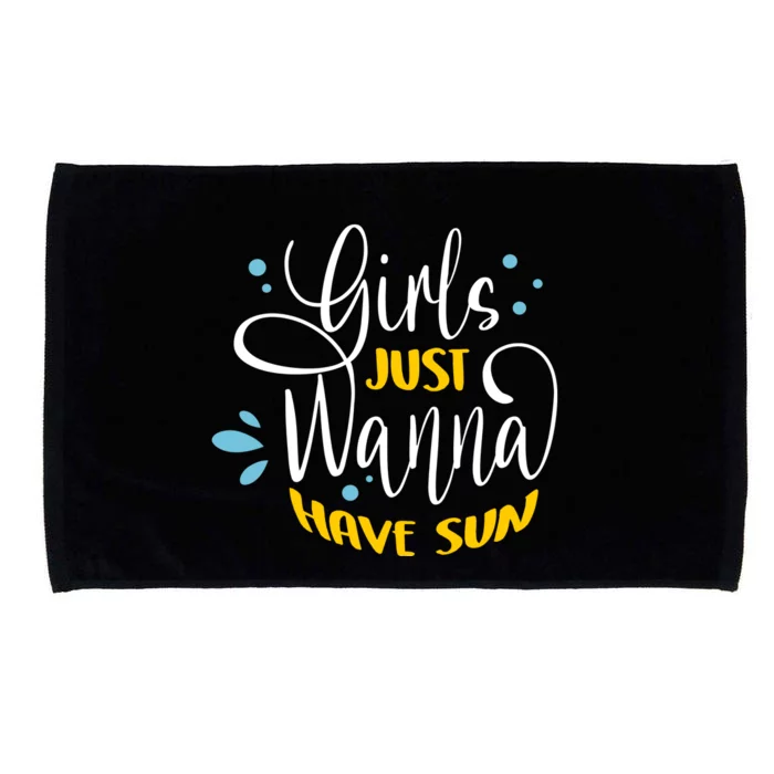 Girls Just Wanna Have Sun Summer Beach Life Microfiber Hand Towel