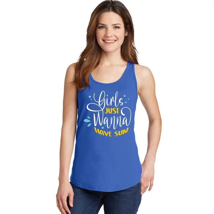 Girls Just Wanna Have Sun Summer Beach Life Ladies Essential Tank