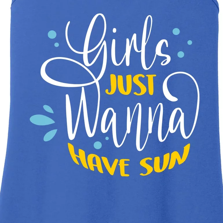 Girls Just Wanna Have Sun Summer Beach Life Ladies Essential Tank