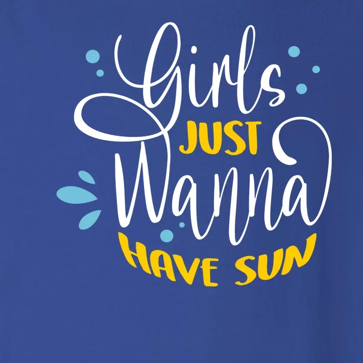 Girls Just Wanna Have Sun Summer Beach Life Toddler Long Sleeve Shirt