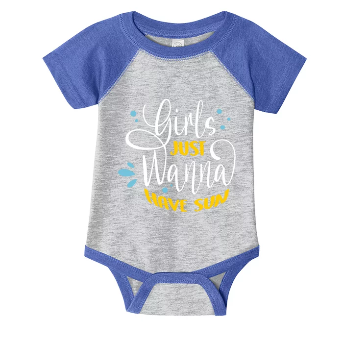 Girls Just Wanna Have Sun Summer Beach Life Infant Baby Jersey Bodysuit