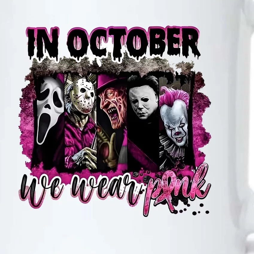 Ghostface Jason We Wear Pink In October Halloween Black Color Changing Mug